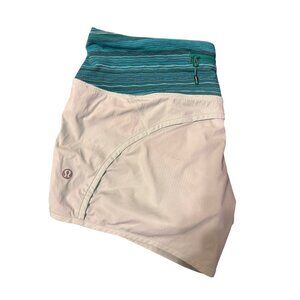 Lululemon 4 Run Times Shorts Sea Mist Green Wave Twist Jungle Hero Blue